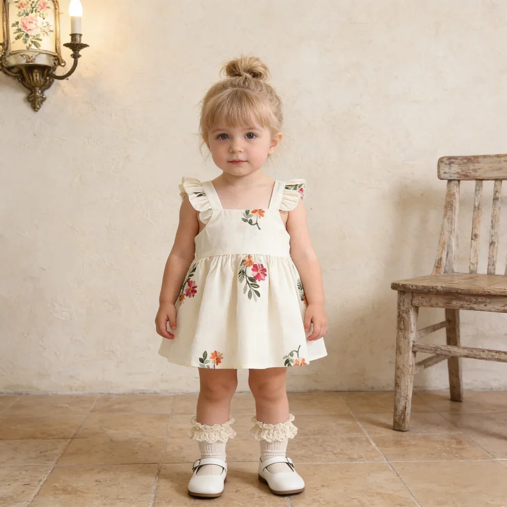 Floral Embroidered Sun Dress
