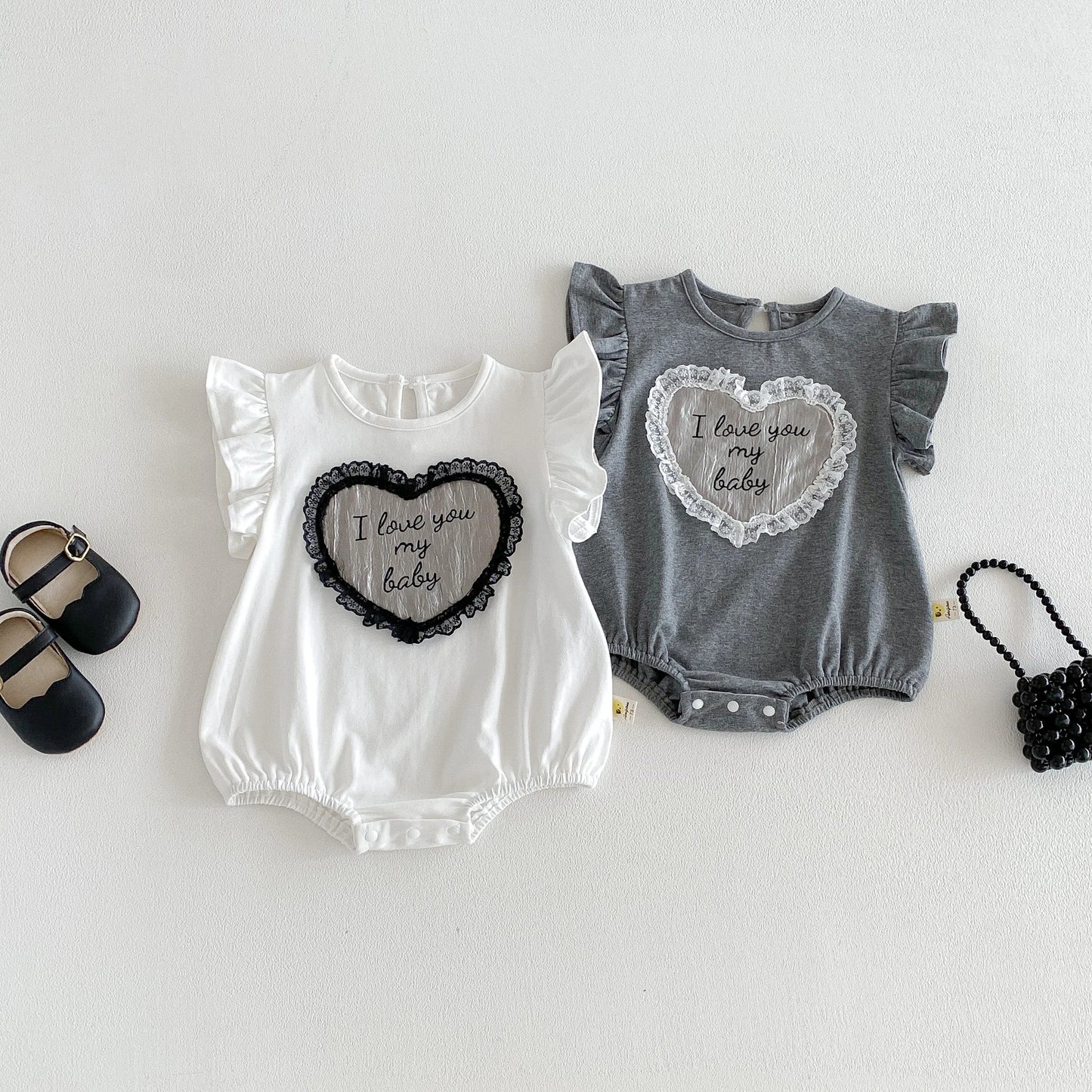 Lace Heart Romper