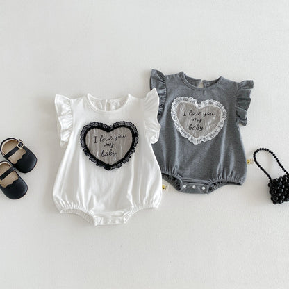 Lace Heart Romper