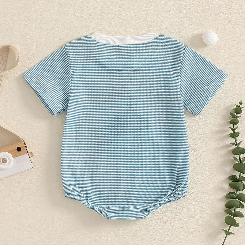 Stripe Short Sleeve Golf Bodysuit