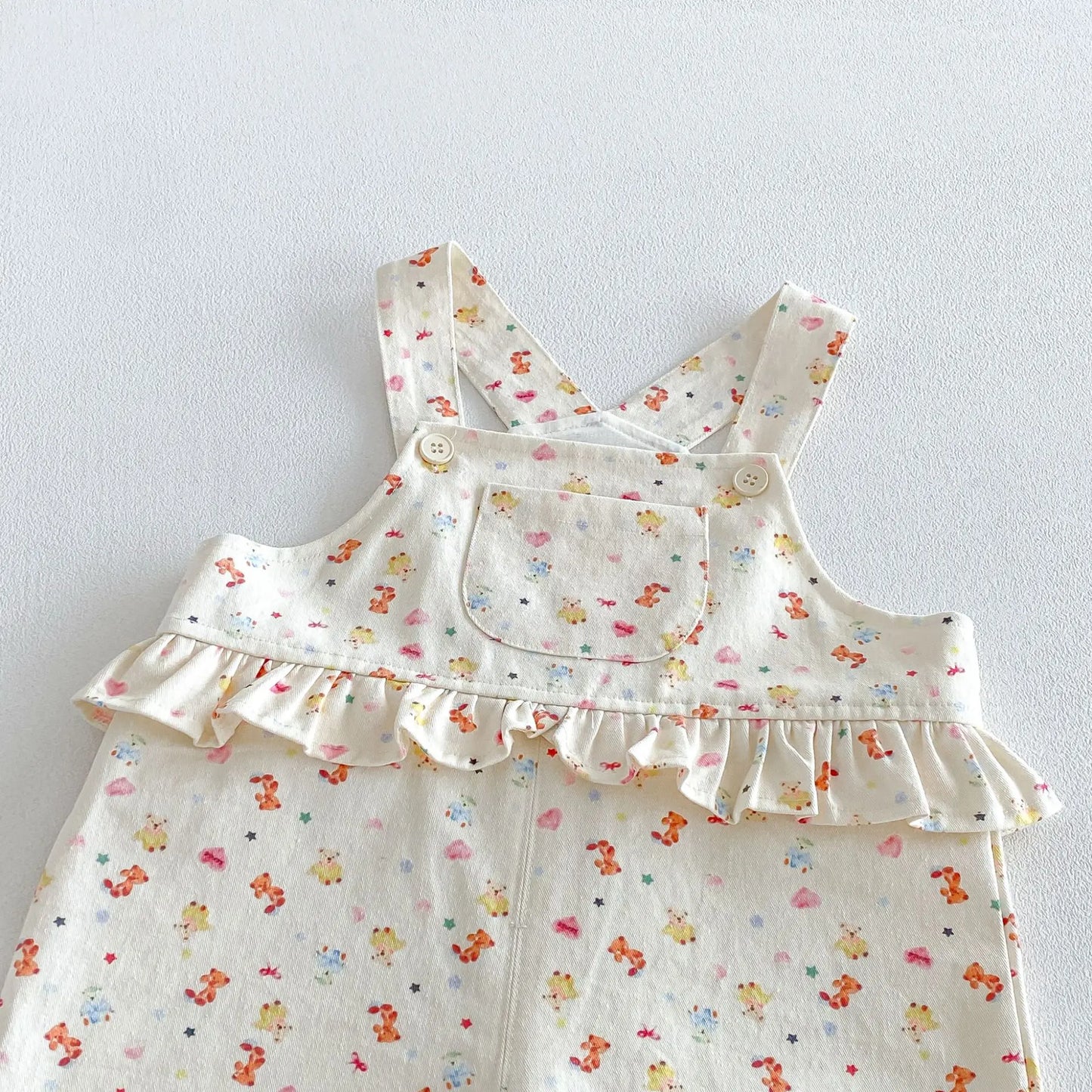Cartoon Print Suspender Jumpsuit