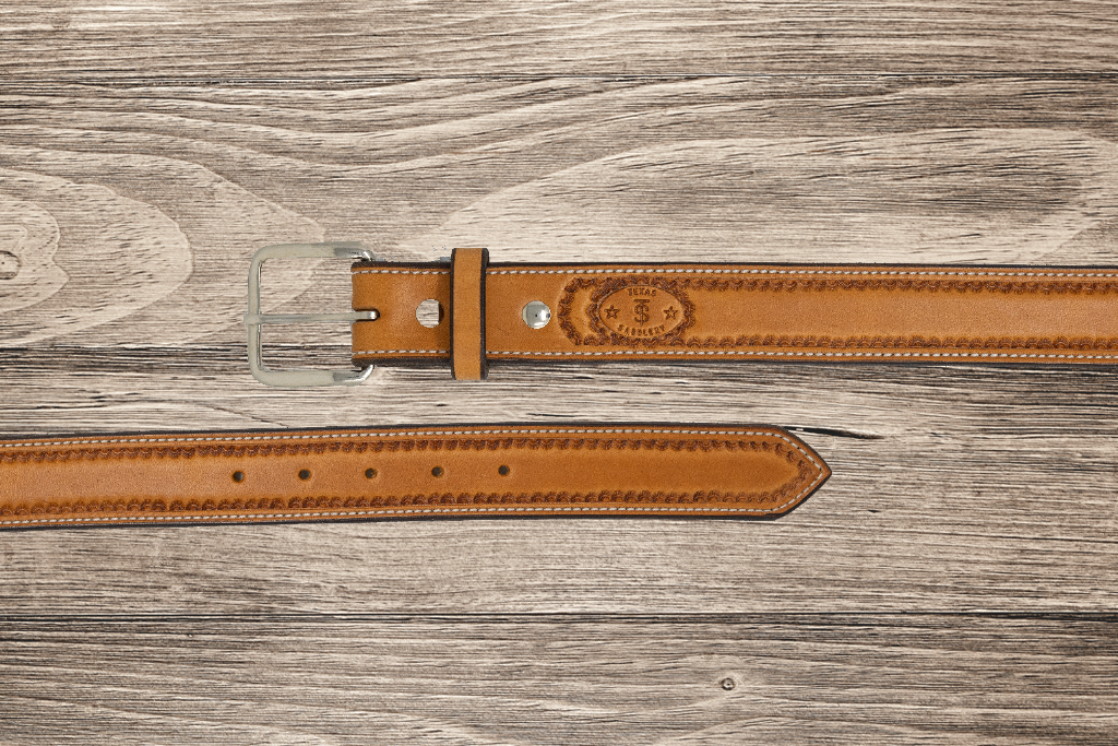 Saddle Tan Smooth Border Stamped