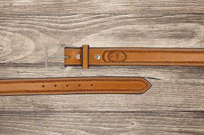 Saddle Tan Smooth Border Stamped