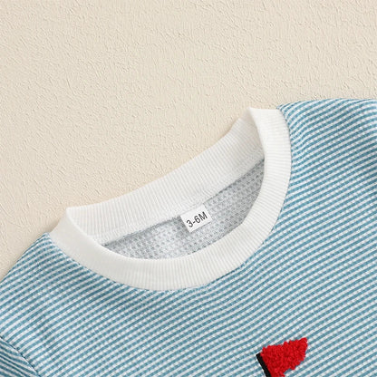 Stripe Short Sleeve Golf Bodysuit