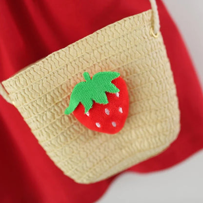 Strawberry Crochet Dress w Bag