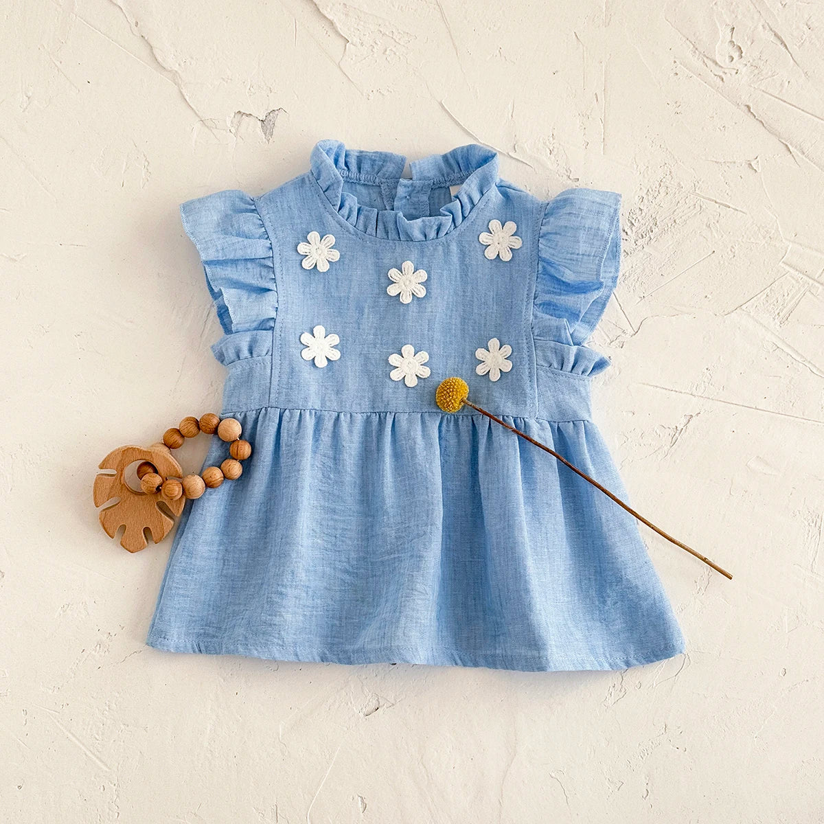Flower Patch Cotton Linen Dress