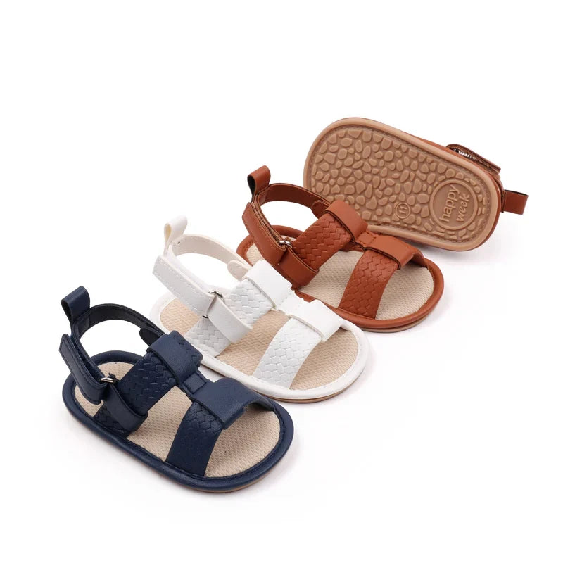 Faux Leather Open Toe Sandals
