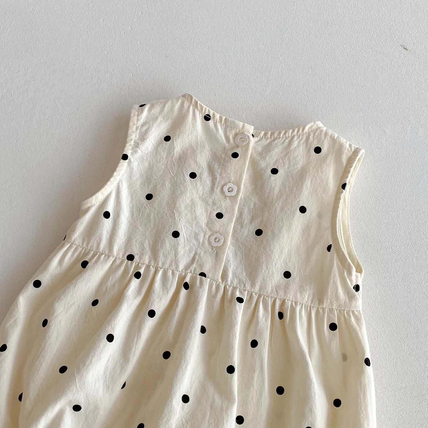 Polka Dot Ribbon Romper