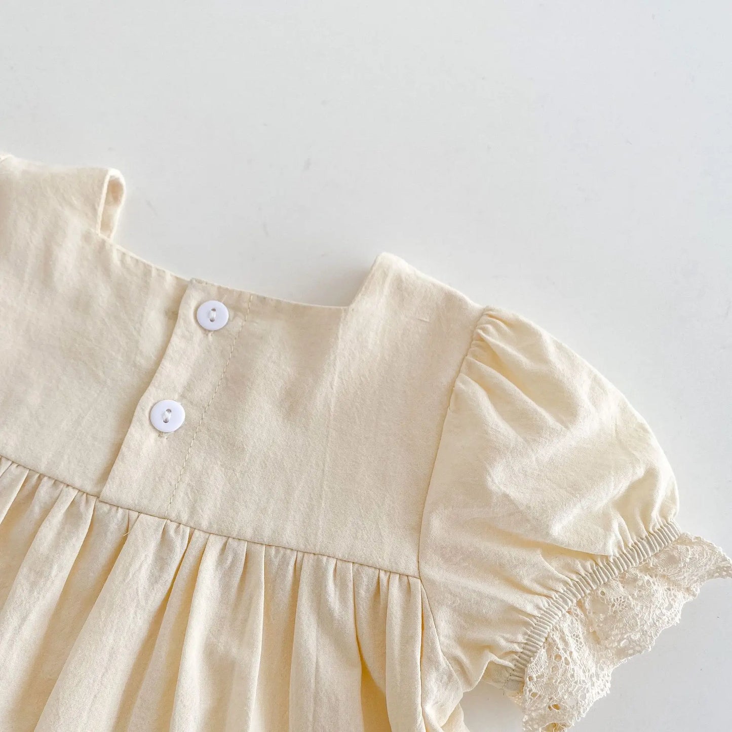 Flower Embroidered Short Sleeve Set