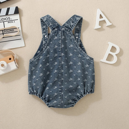 Denim Pocketed Romper
