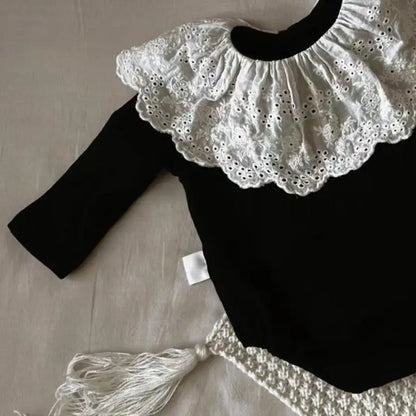 Eyelet Collar Romper