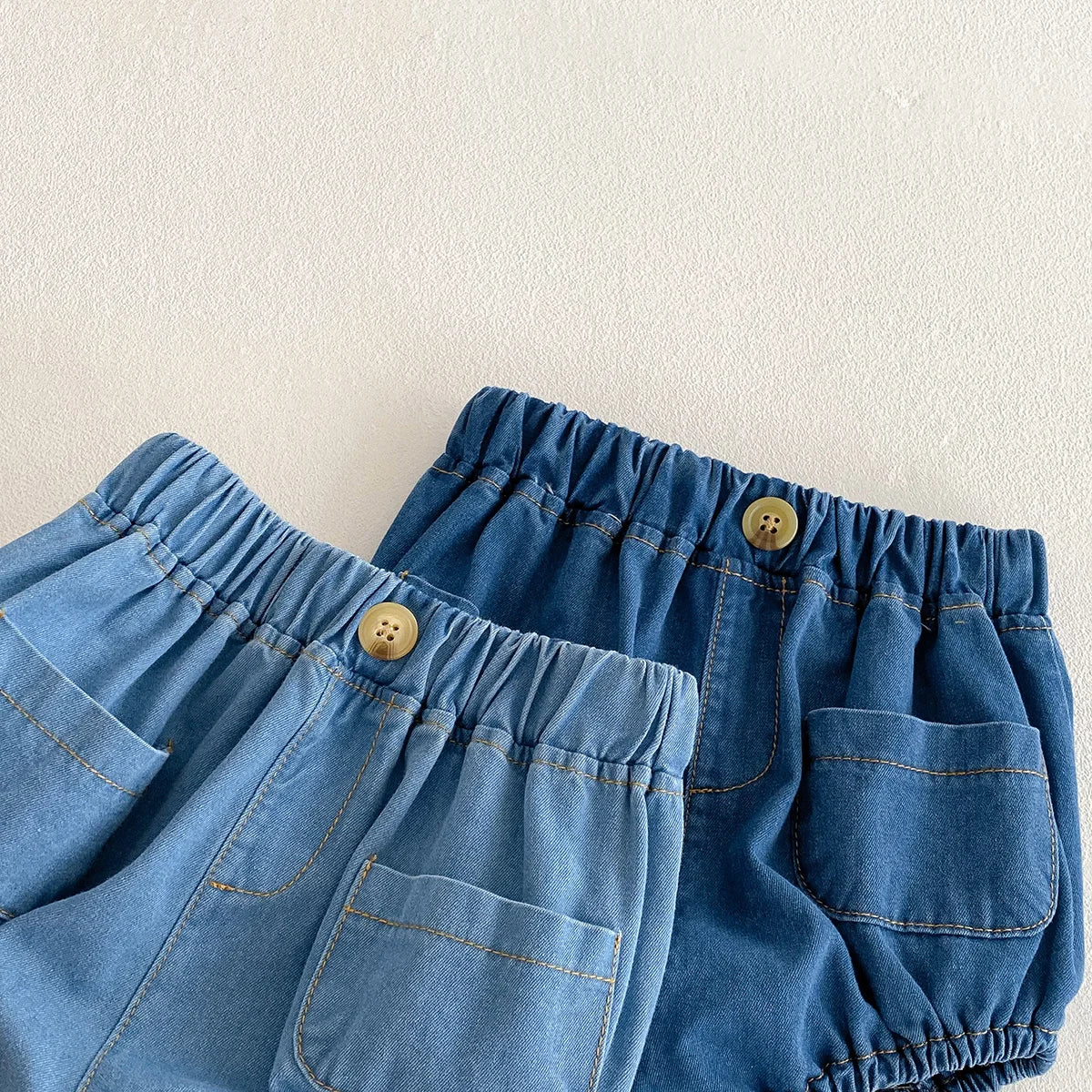 Pocketed Denim Bloomer Shorts