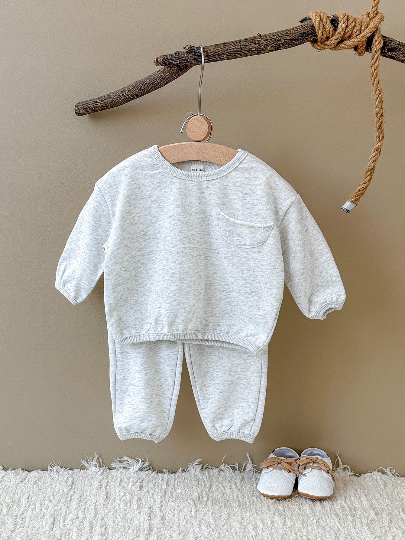 Pocketed Solid Jogger Set