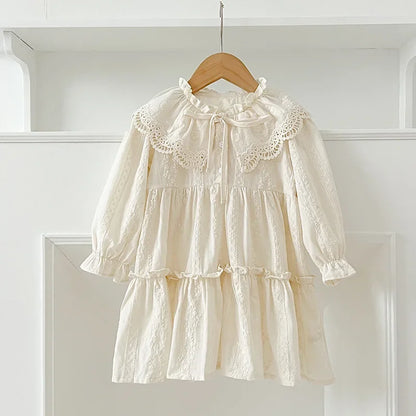 Lace Lapel Euro Style Dress