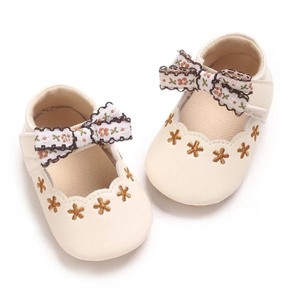 Floral Embroidered Pre Walker Shoes