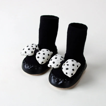 Contrast Bow Walker Shoes