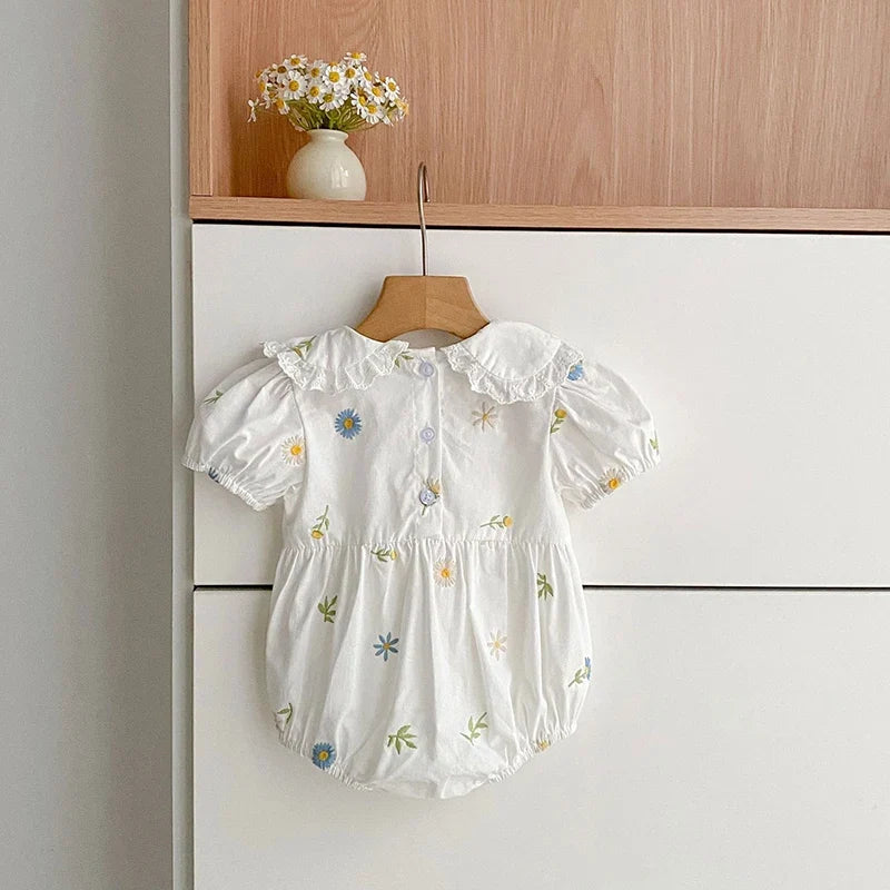Floral Puff Sleeve Romper