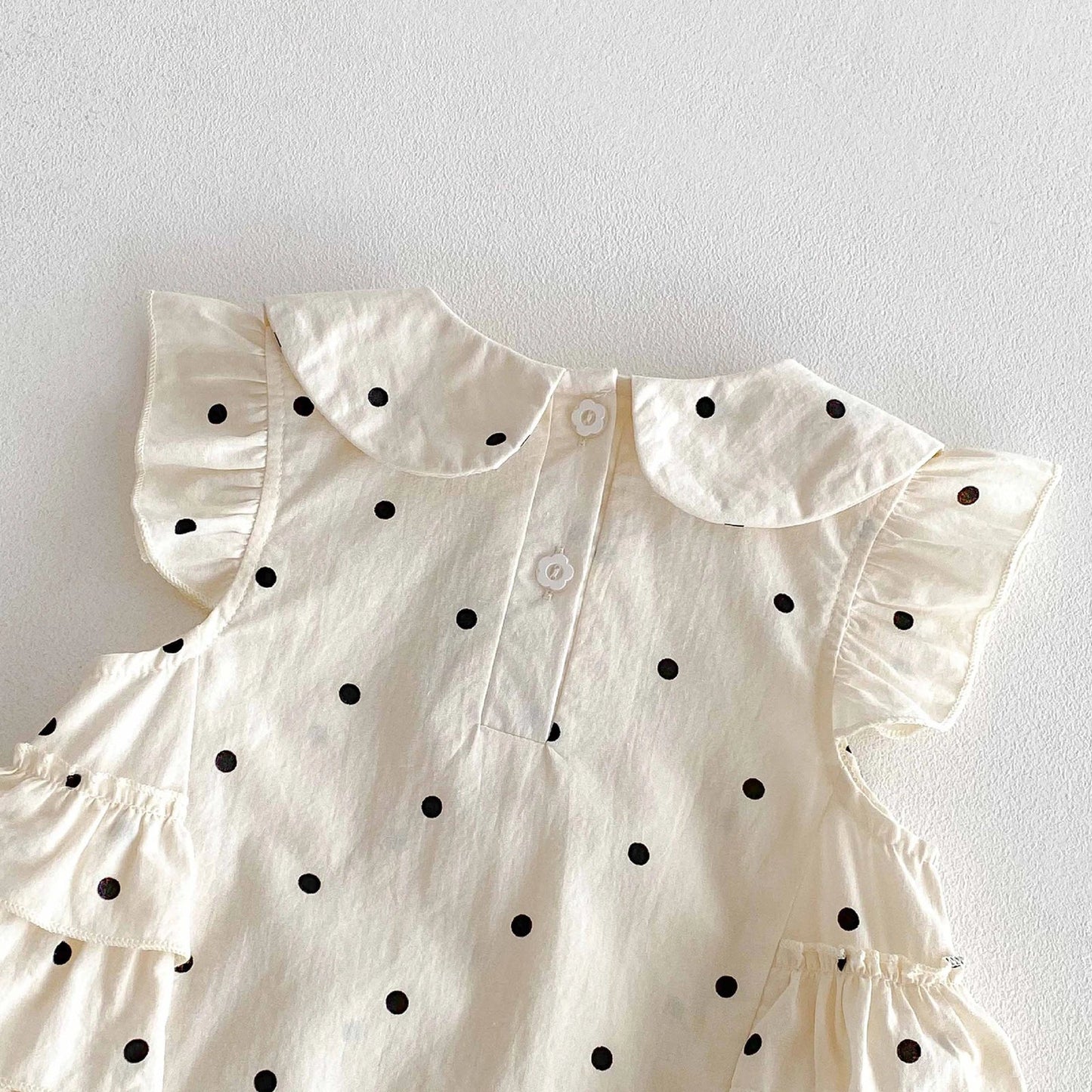 Polka Dot Layered Romper