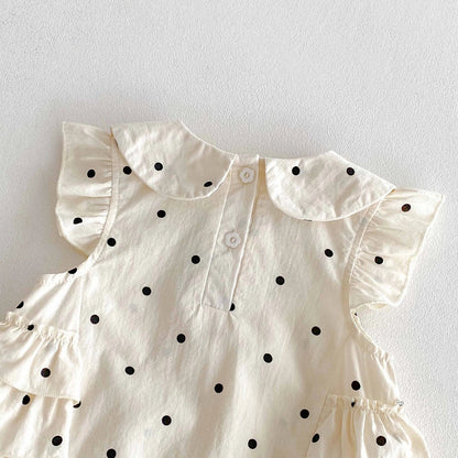 Polka Dot Layered Romper