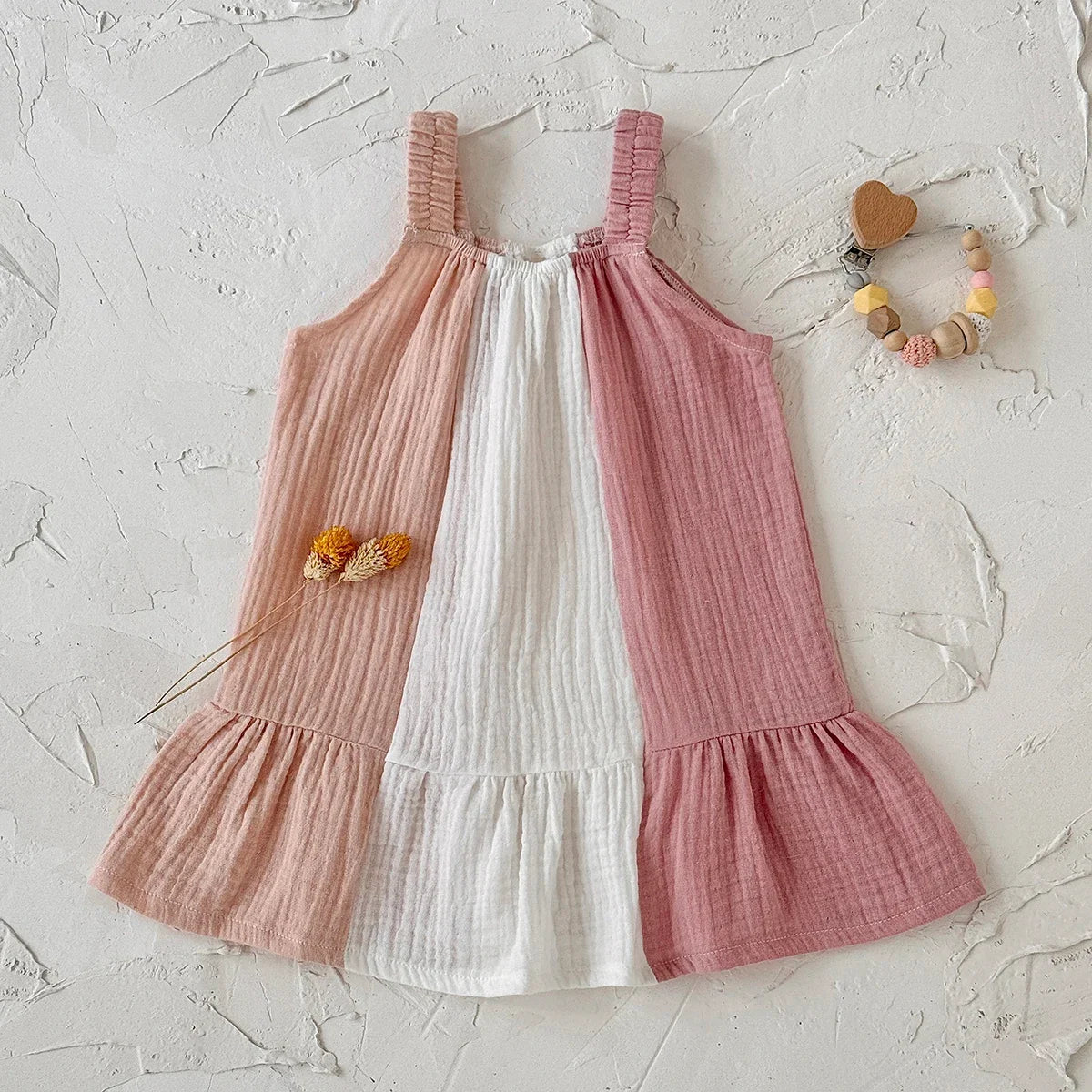 TriColor Cotton Dress