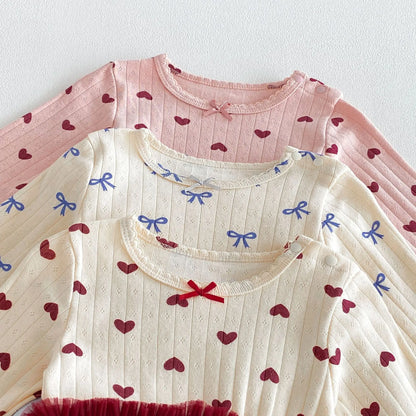 Heart Print Tutu Bodysuit