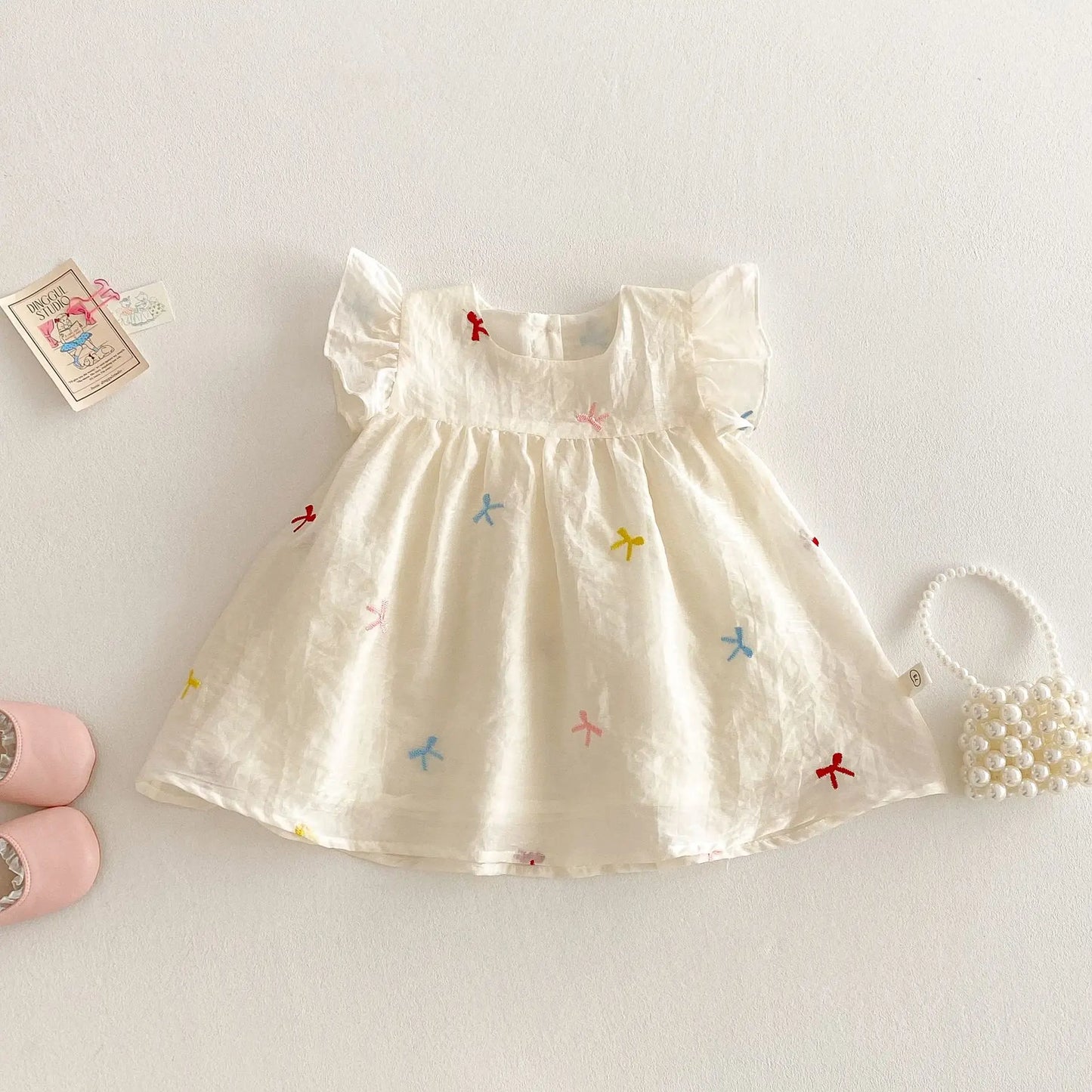 Ribbon Fly Sleeve Sister Outfits