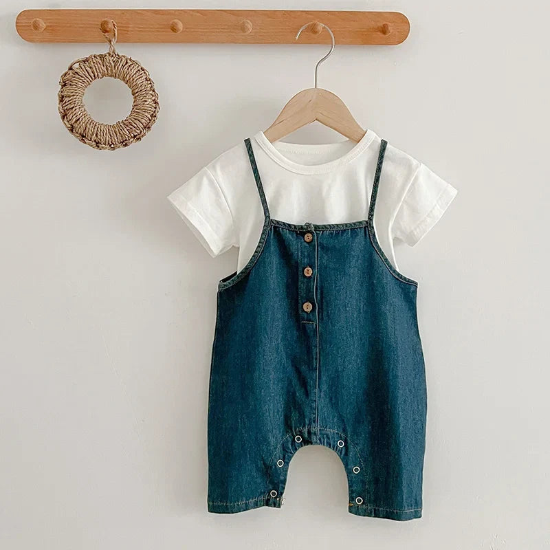 Denim Romper Outfit