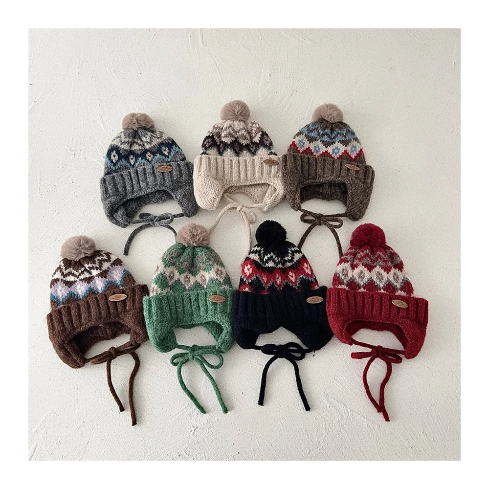 Diamond Grid Fleece Hat