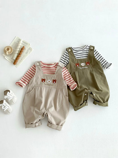 Stripe Top Jumpsuit Overalls