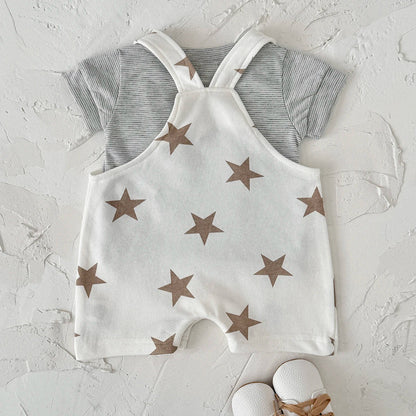 Star Suspender Jumpsuit Set