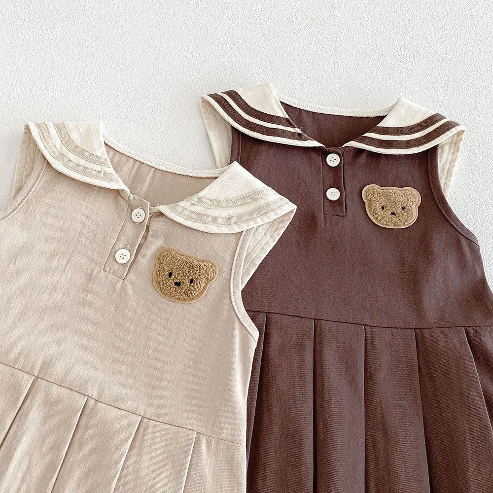 Preppy Sleeveless Bear Dress
