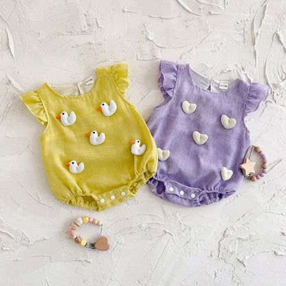 3D Love Duck Romper