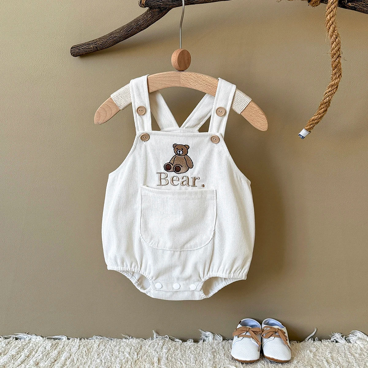 Corduroy Teddy Bear Romper