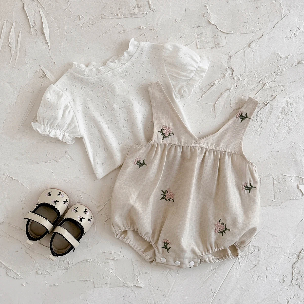 Floral Embroidered Camisole Set