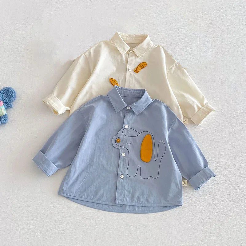 3D Cartoon Button Up Shirt