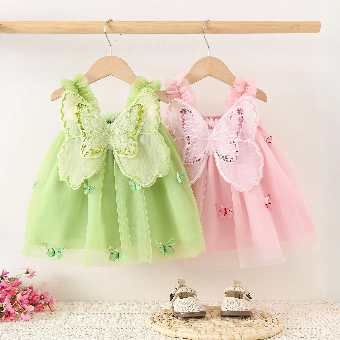 Butterfly Wing Sequin Dress