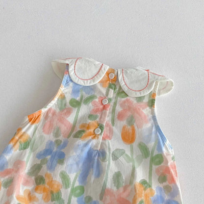 Tulip Petal Neck Romper