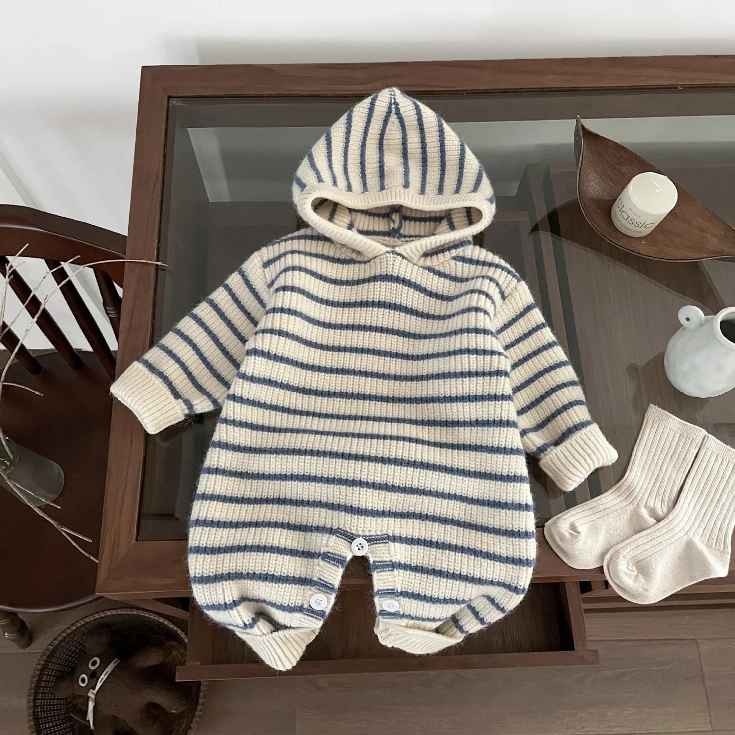 Stipe Knit Jumpsuit