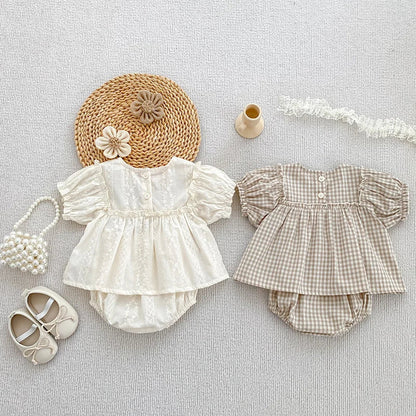 Short Sleeve Balloon Bloomer Set
