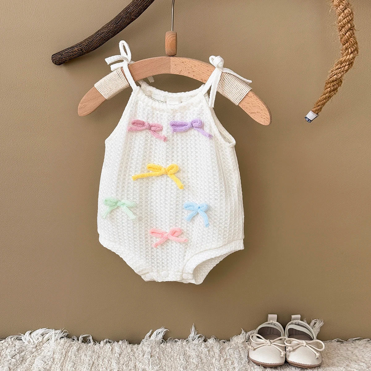 Colorful Bow Tie Strap Jumpsuit