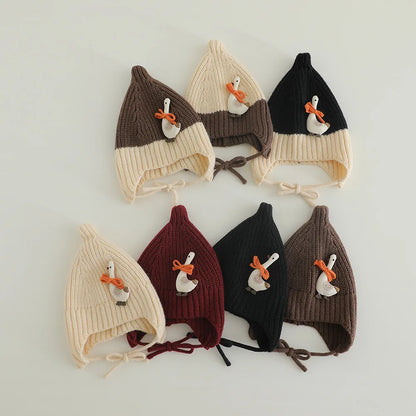 Knitted Swan Beanie Hat