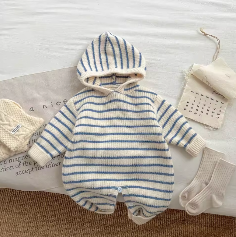 Stipe Knit Jumpsuit