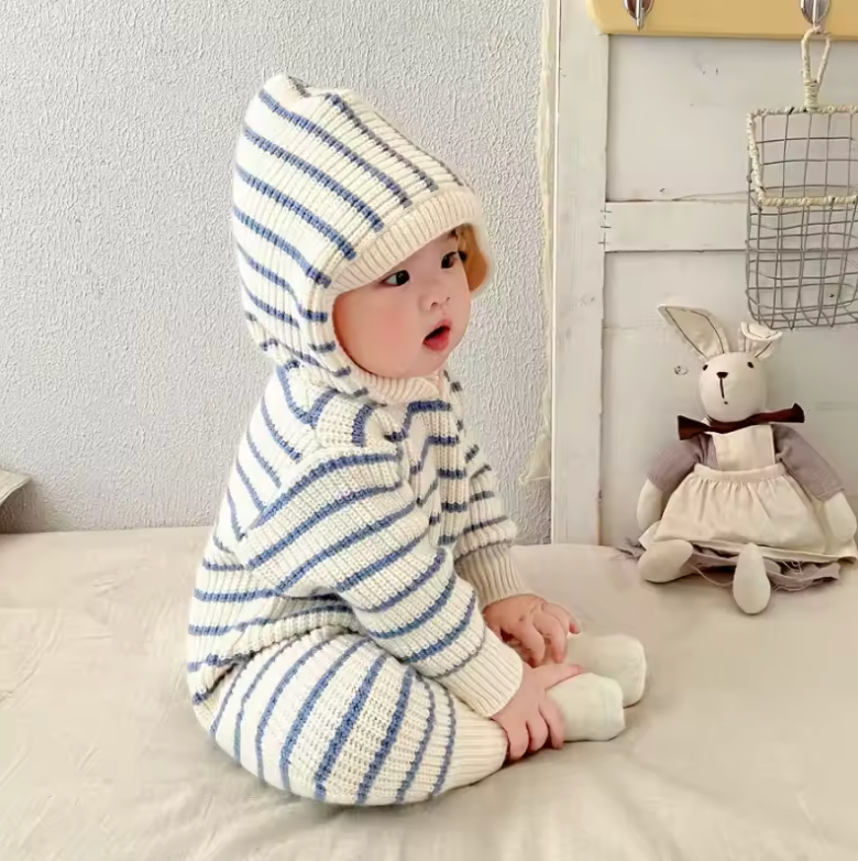 Stipe Knit Jumpsuit