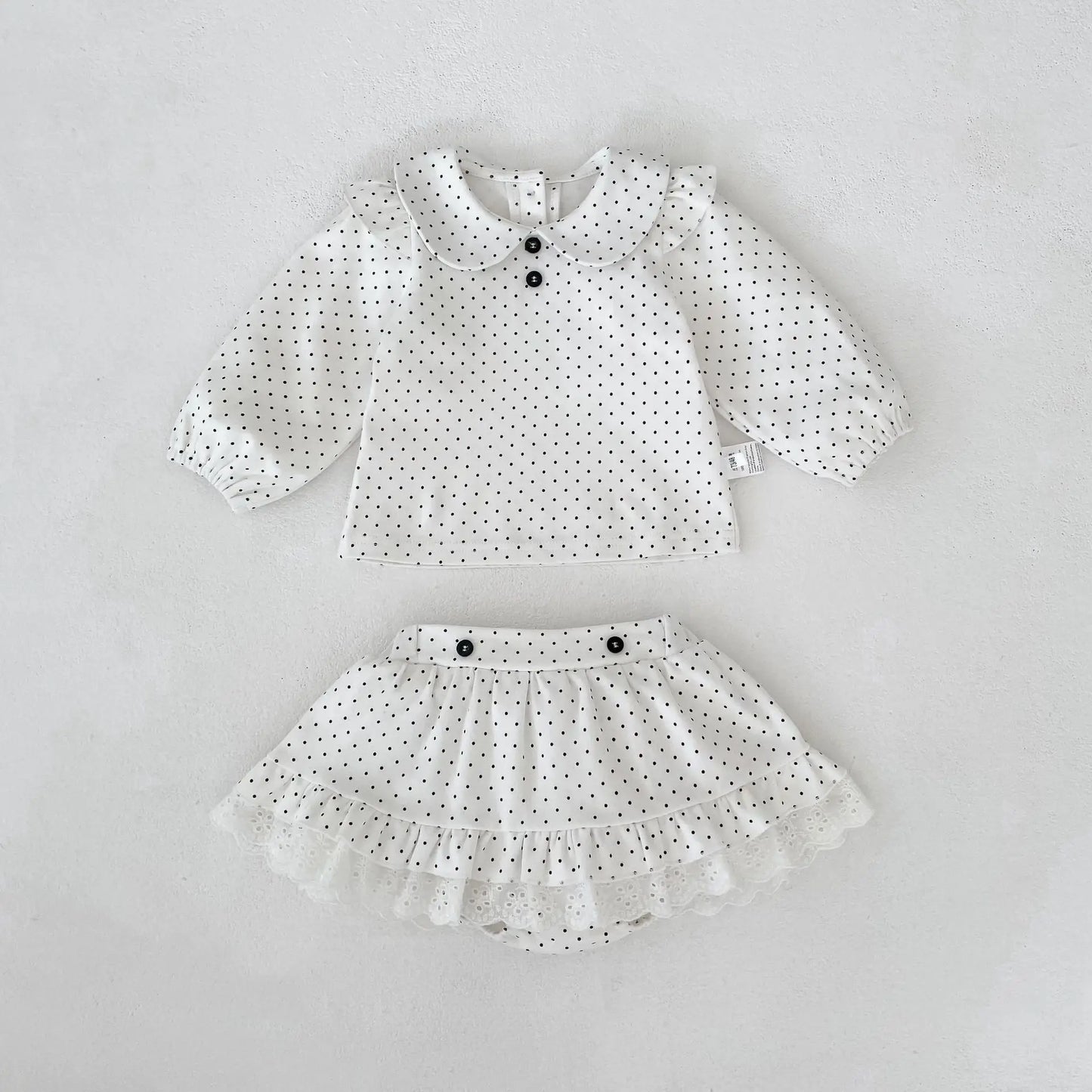 Polka Dot Top and Skirt Set