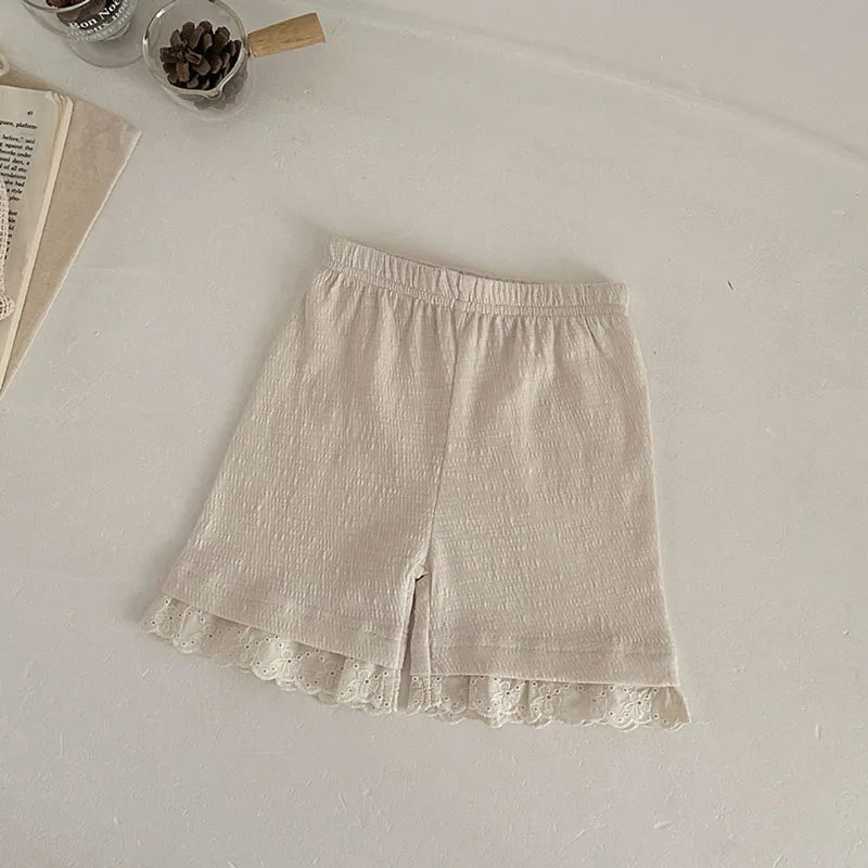 Eyelet Top and Shorts Outfit