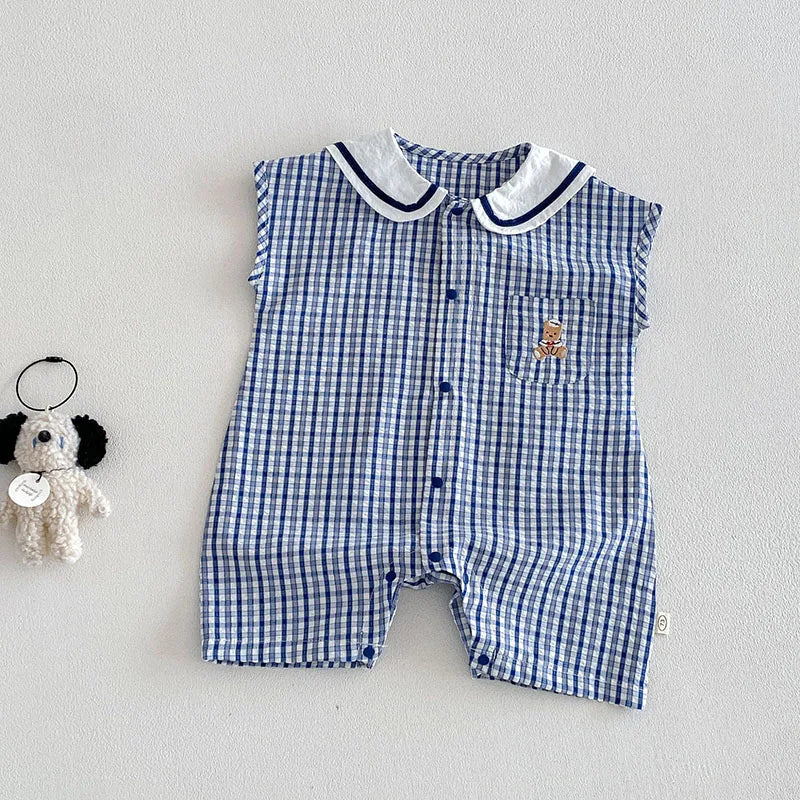 Checkered Bear Jumpsuit