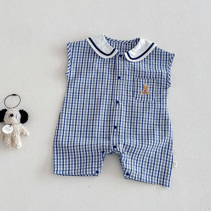 Checkered Bear Jumpsuit