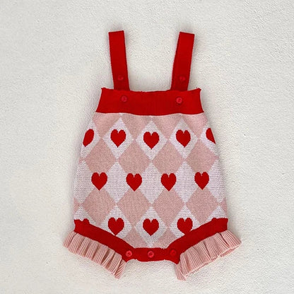 Heart Ruffle Knitted Outfit