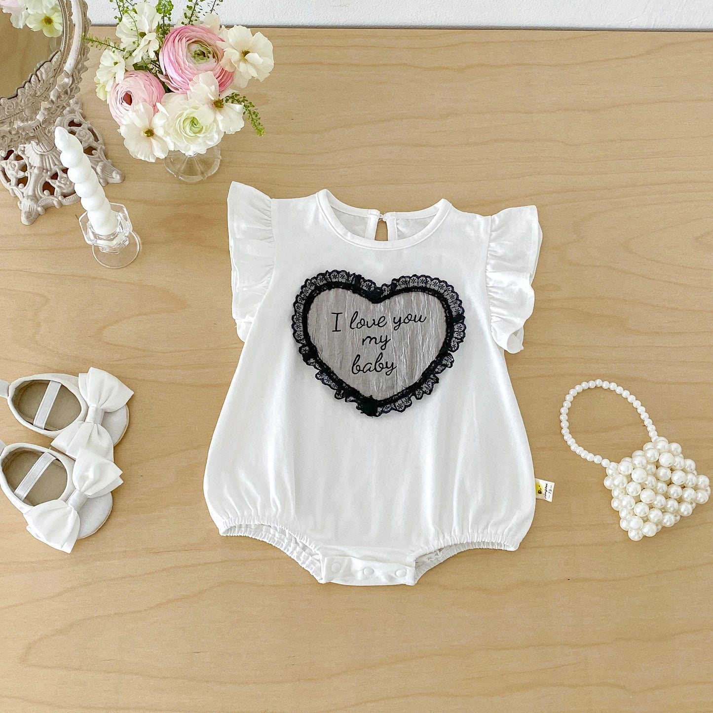 Lace Heart Romper