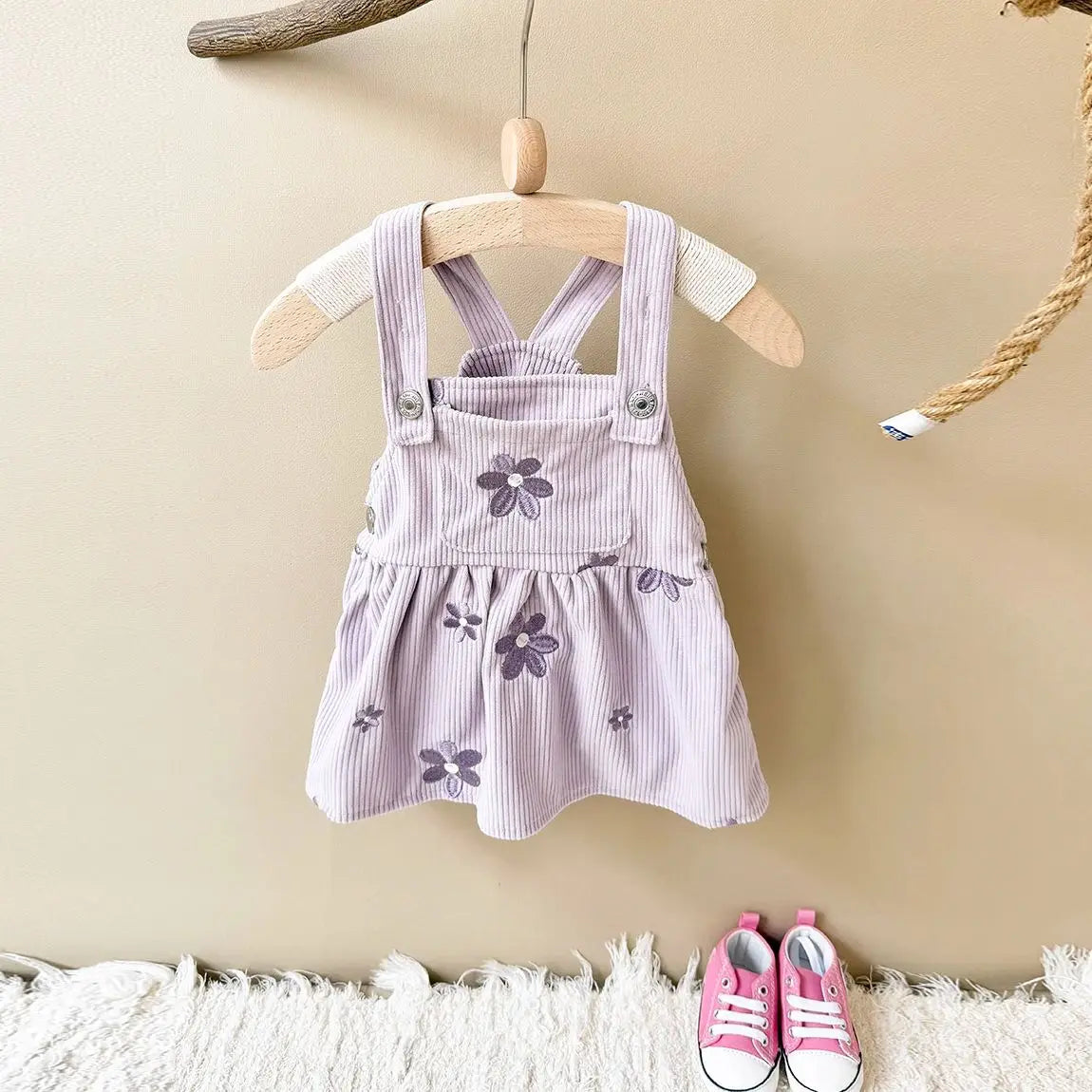 Corduroy Flower Dress